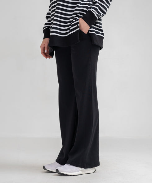 Women's Striped Mock Neck Set